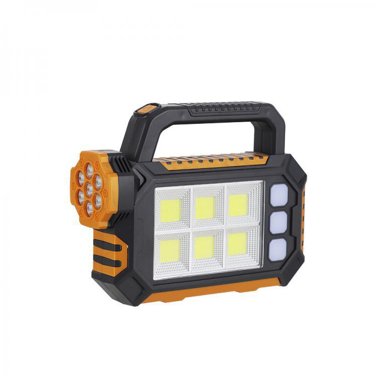 HS-8029 Solar Powered Hand Torch Powerful LED Torch with 3 Lighting Modes