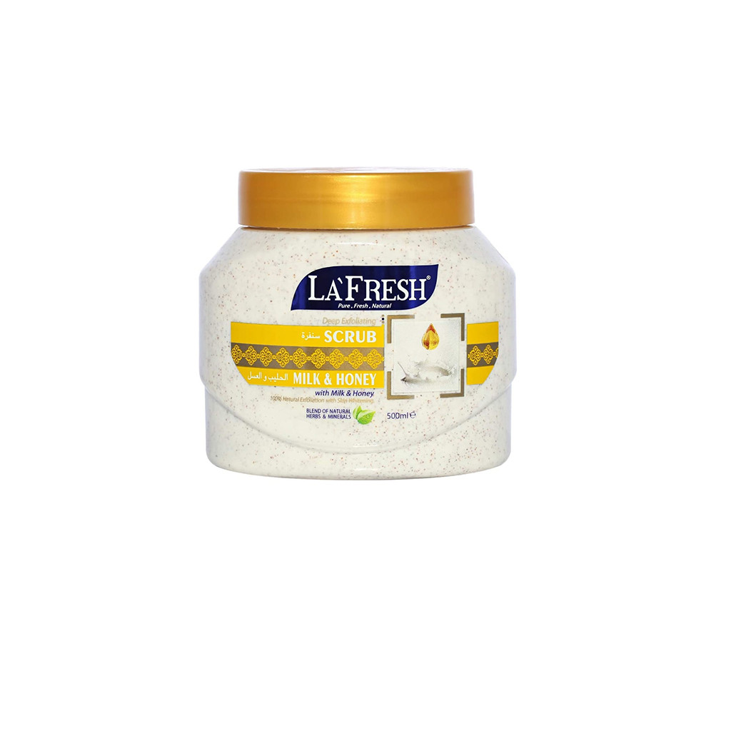 Lafresh deep exfoliating milk and honey Scrub 500ml