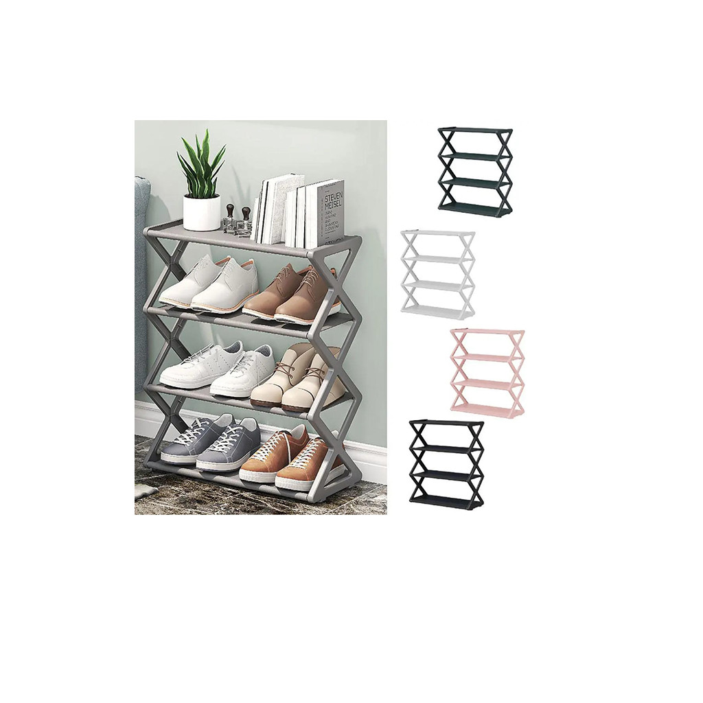 Shoe Rack X Shape 4 layer
