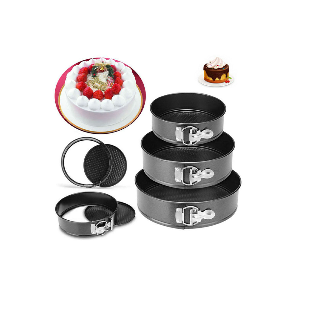 3pcs Set Round Shape Cake Baking Tray