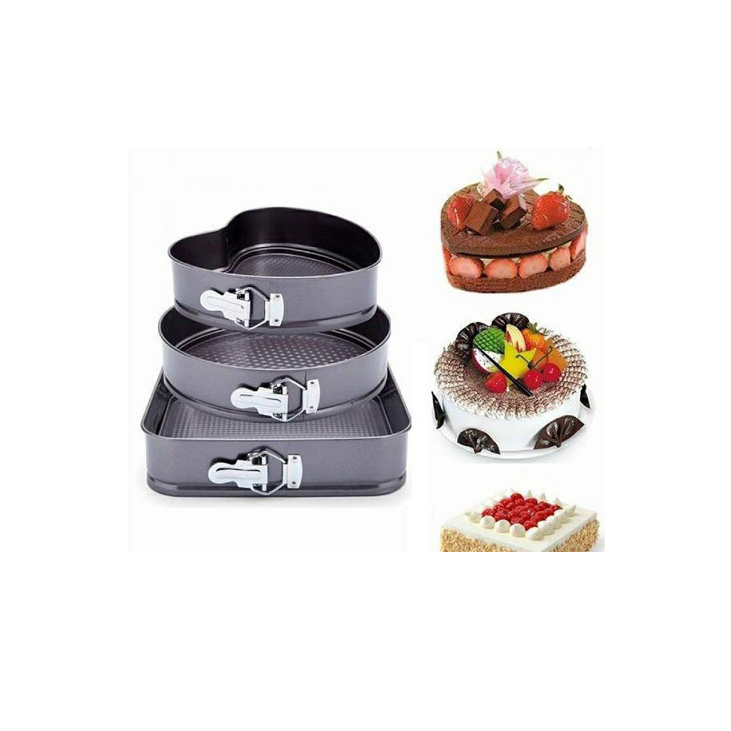 3 Pcs (3 Shaped) Nonstick Cake Mould