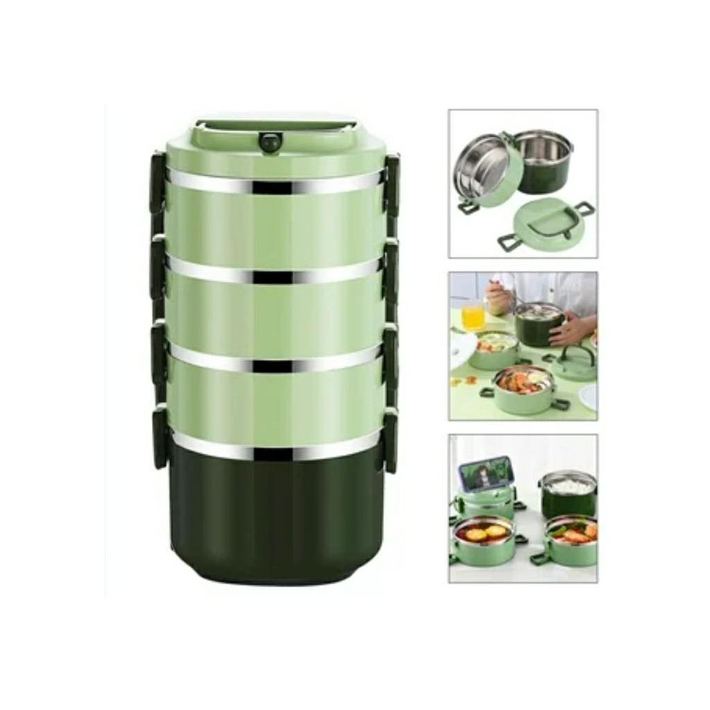 Stainless Steel Lunch Box Four Layer
