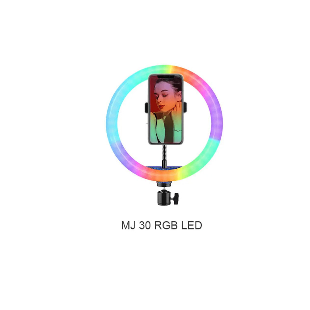 MJ30 RGB LED Soft Ring Light (Ring light only - No tripod stand)