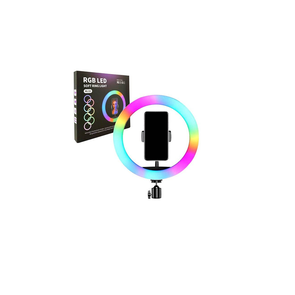 MJ36 RGB LED Soft Ring Light (Ring light only - No tripod stand)